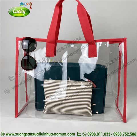 TÚI XÁCH  CÓ QUAI VÀ VIỀN ĐỎ