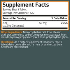 Bronson Zinc - Gluconate 50mg 120 Viên