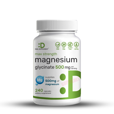 Deal Supplement Max Strength Magnesium Glycinate 500mg
