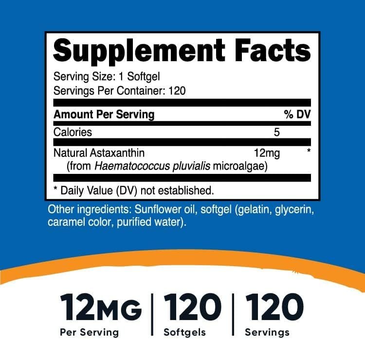 Nutricost Astaxanthin 12mg