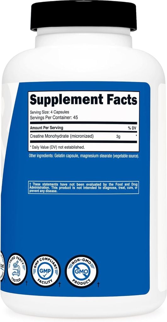 Nutricost Creatine 3000mg - 180 Viên