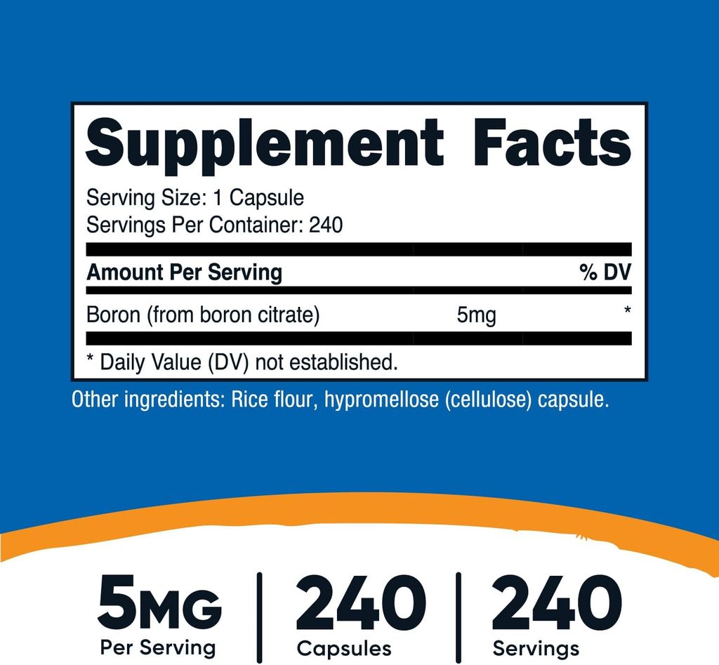 Nutricost Boron 5mg