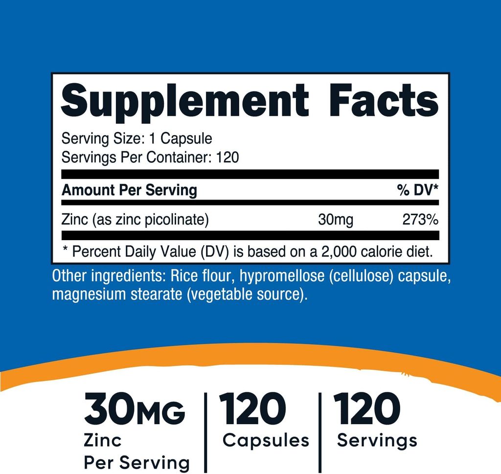 Nutricost Zinc Picolinate 30mg