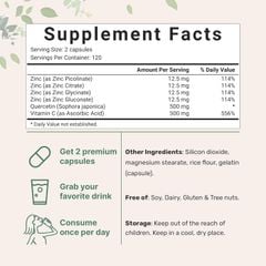 Micro Ingredients Zinc Quercetin with Vitamin C