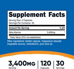 Nutricost Beta-Alanine 3400mg