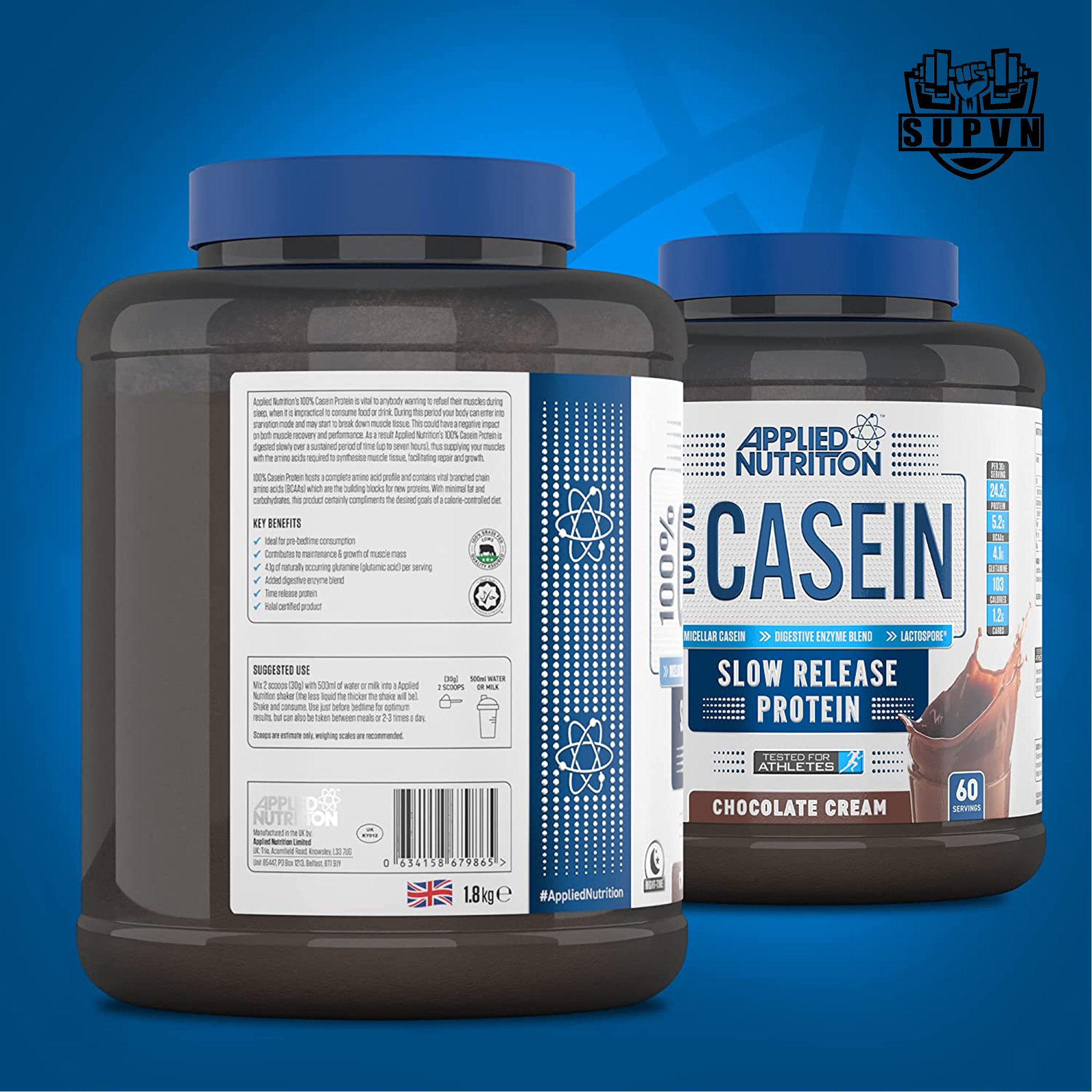 Casein Protein Applied Nutrition | Trợ Thủ Về Đêm – SUPVN
