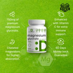 Deal Supplement Magnesium Glycinate 1000mg With Vitamin C