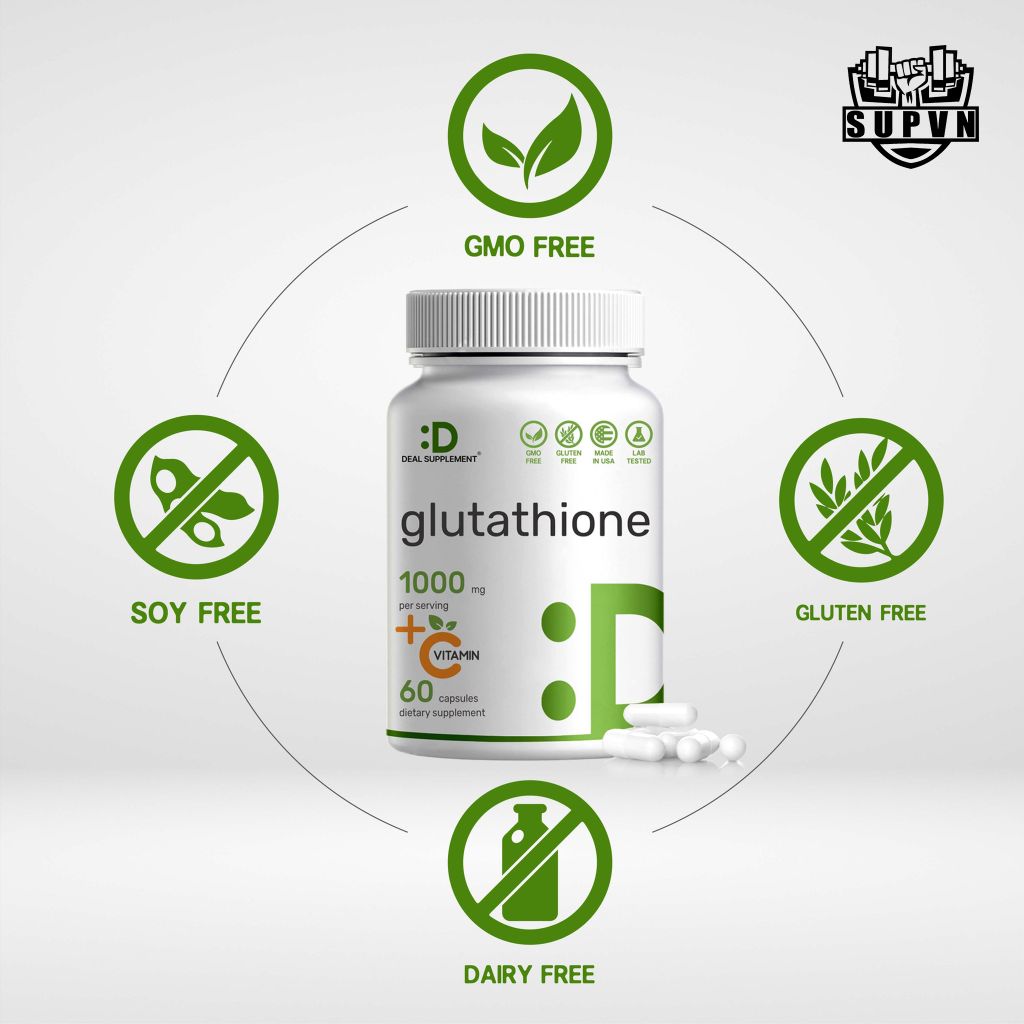 Deal Supplement Glutathione Reduced 1000mg + Vitamin C