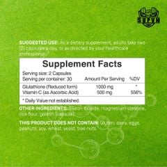 Deal Supplement Glutathione Reduced 1000mg + Vitamin C