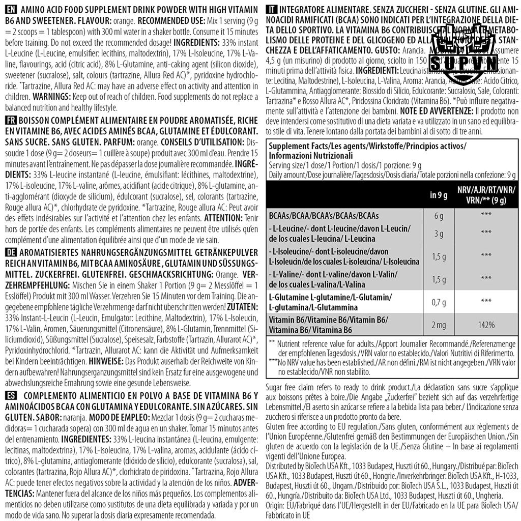 BioTech USA - BCAA Zero 40 Servings (360g)