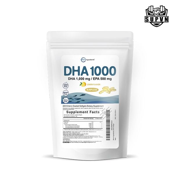 Micro Ingredients DHA 500 / EPA 250 ( 200 Viên ) SUPVN