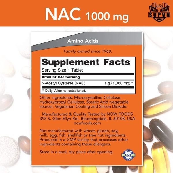 Giải Độc Gan NAC Now 1000mg