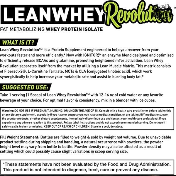 Lean Whey Revolution 65 Servings