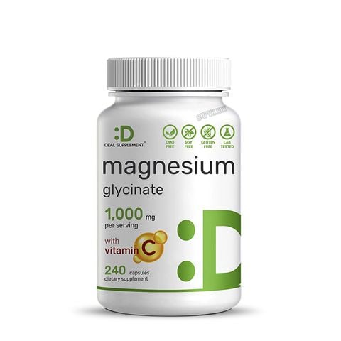 Deal Supplement Magnesium Glycinate 1000mg With Vitamin C