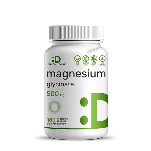 Deal Supplement Magnesium Glycinate 500mg Veggie
