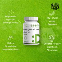 Deal Supplement Magnesium Glycinate 500mg Veggie