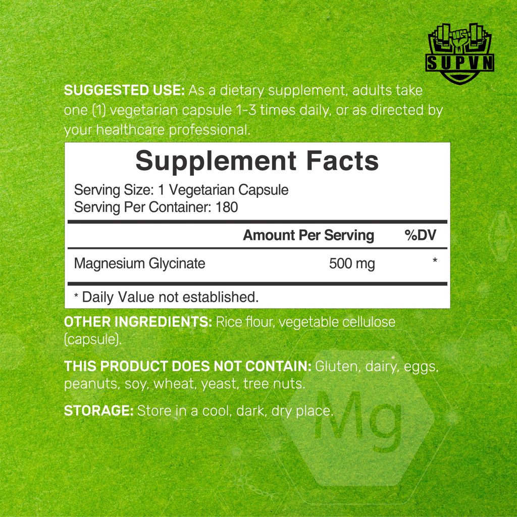 Deal Supplement Magnesium Glycinate 500mg Veggie