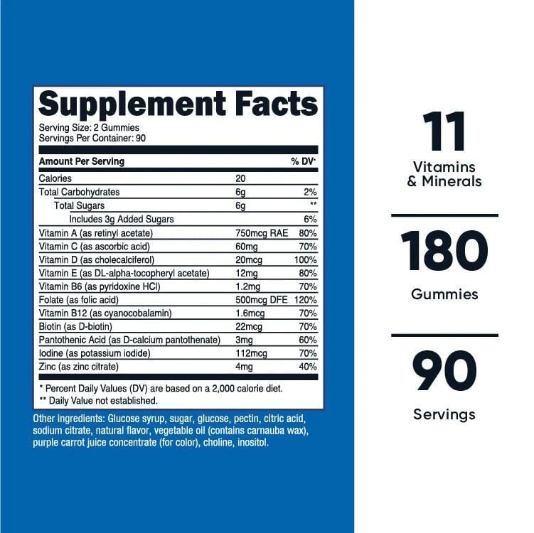 Nutricost Multivitamin Gummies With Zinc Lodine