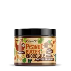 Bơ Đậu Phộng OstroVit Chocolate + Hazelnuts + Caramel Crunchy 500g