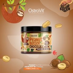 Bơ Đậu Phộng OstroVit Chocolate + Hazelnuts + Caramel Crunchy 500g