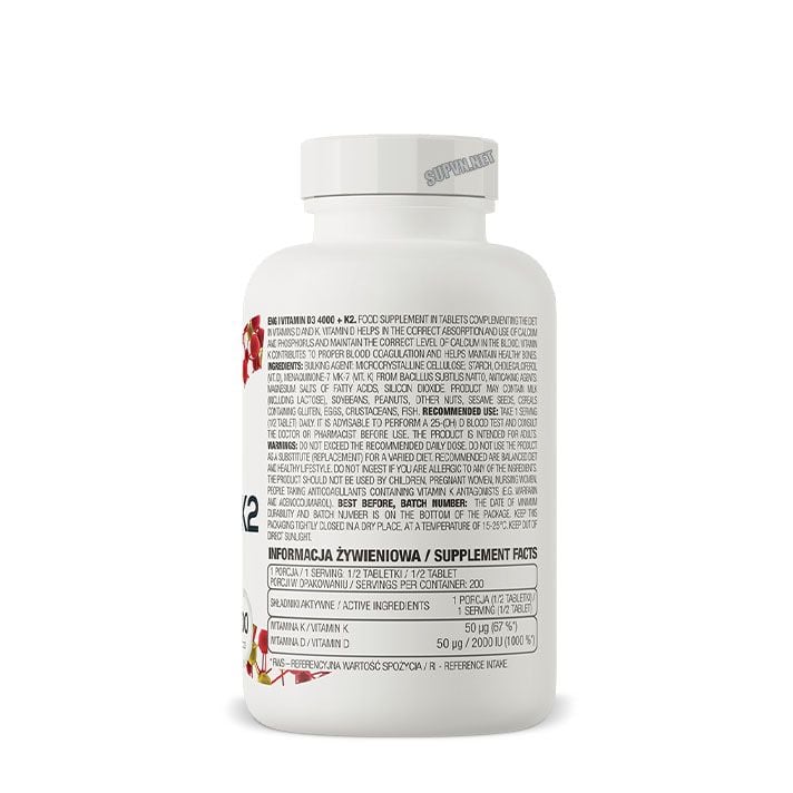 Vitamin D3 4000 + K2 110 Viên