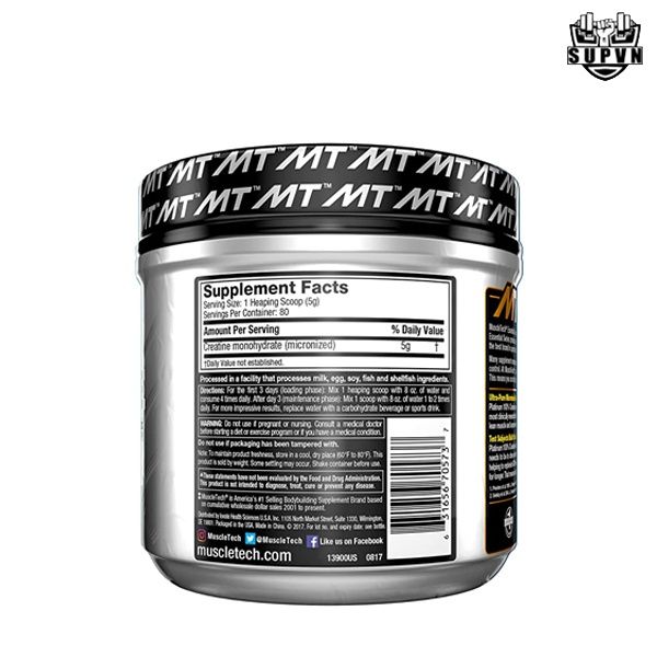 Platinum Creatine 80 Servings