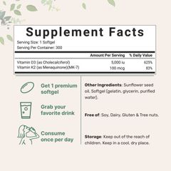 Micro Ingredients Vitamin D3 K2 MK7