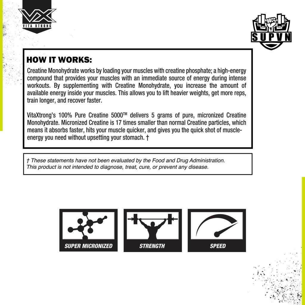 Creatine VitaXtrong 5000 300g - 60 Servings