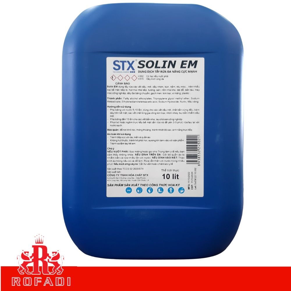 Dung dịch tẩy rửa đa năng cực mạnh STX SOLIN EM 450ML - 2L - 10L - 20L