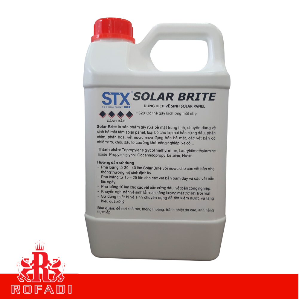  Dung dịch vệ sinh kính và tấm solar STX SOLAR BRITE 2L - 10L - 20L 