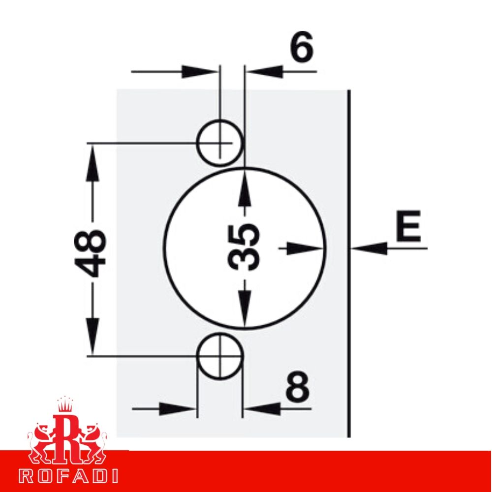 Bản lề giảm chấn trùm ngoài SUS304(lề A)