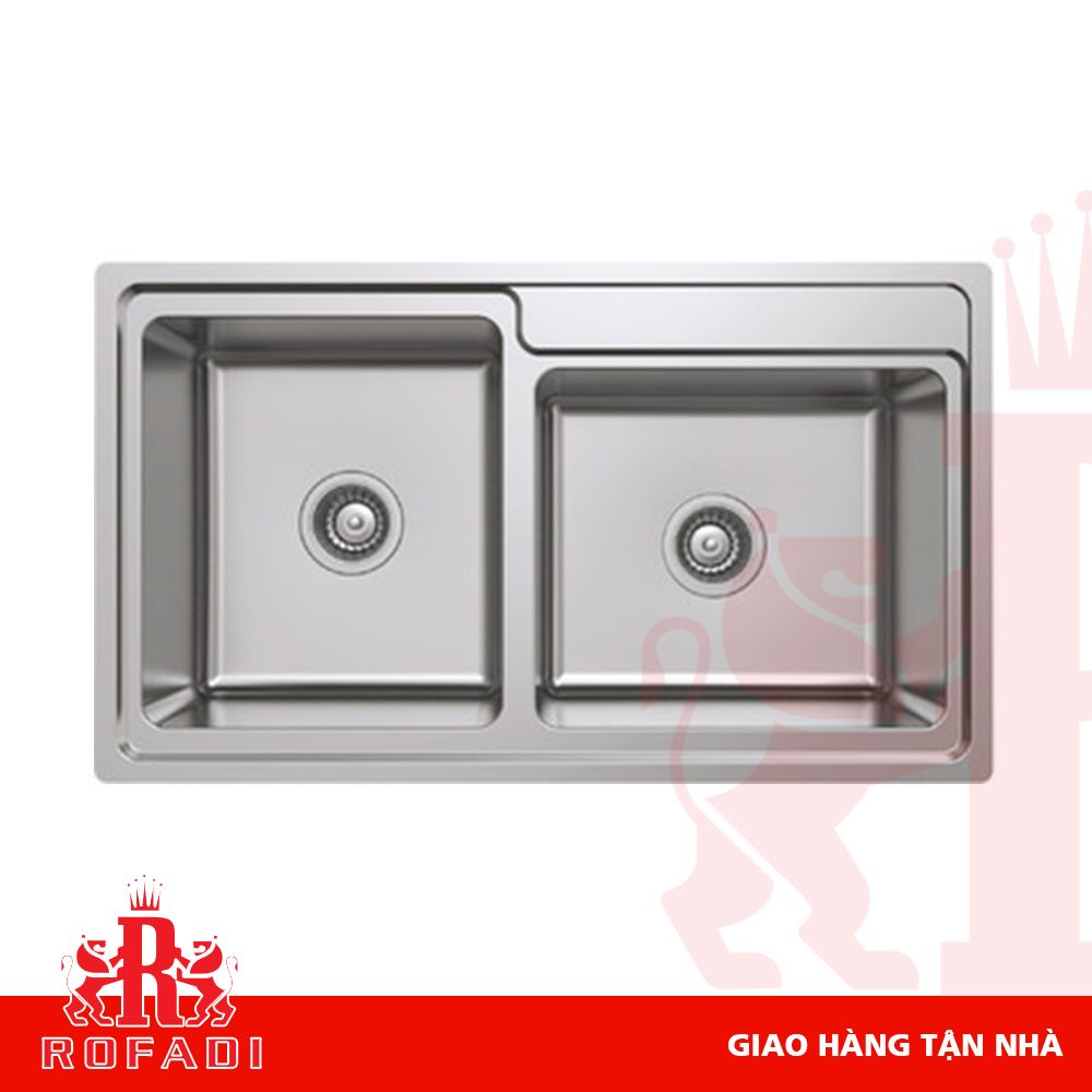 Chậu bếp, Inox HS-SD8650, Chậu đôi