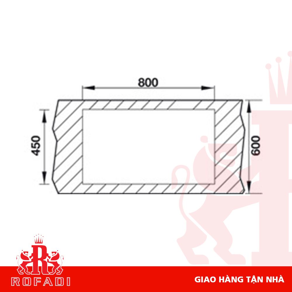 Chậu rửa chén, Inox, HS19-SSD1R600, Chậu đơn có bàn ráo nước