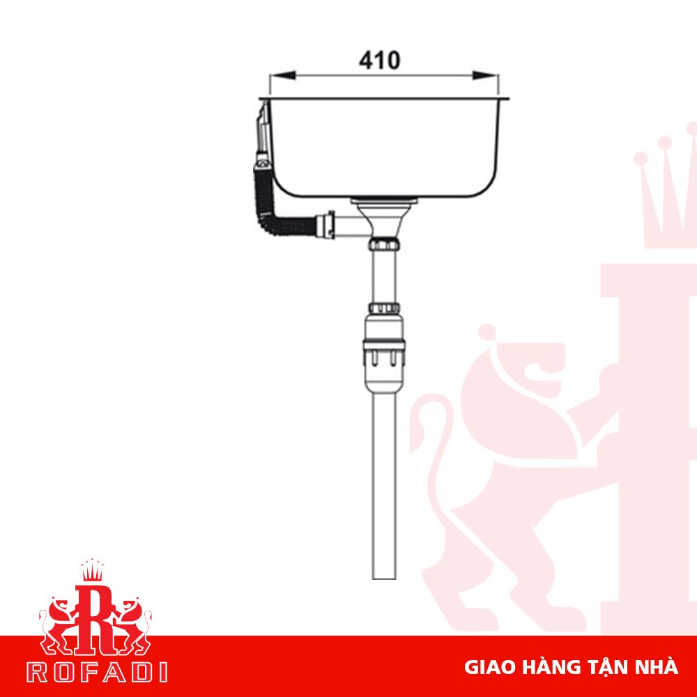 Chậu bếp, Inox, HS -SD7848, Chậu đôi