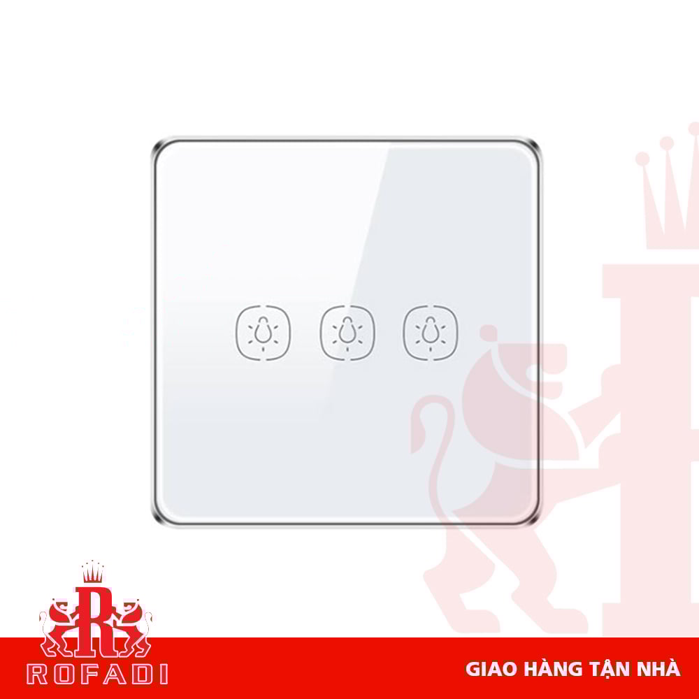  Công tắc ngữ cảnh Tuya Zigbee hình vuông (gồm 1 pin CR2430) 3 phím dạng dán màu trắng 