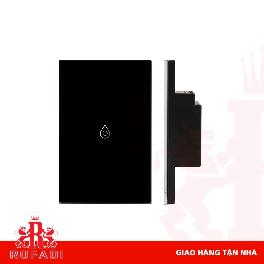  Công tắc chữ nhật Wifi Smartlife dành cho máy nước nóng lạnh -  Dòng Classic 1 phím màu đen 
