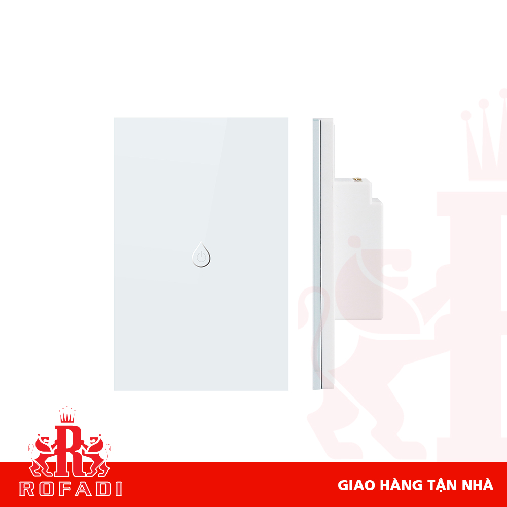  Công tắc chữ nhật Wifi Smartlife dành cho máy nước nóng lạnh -  Dòng Classic 1 phím màu trắng 