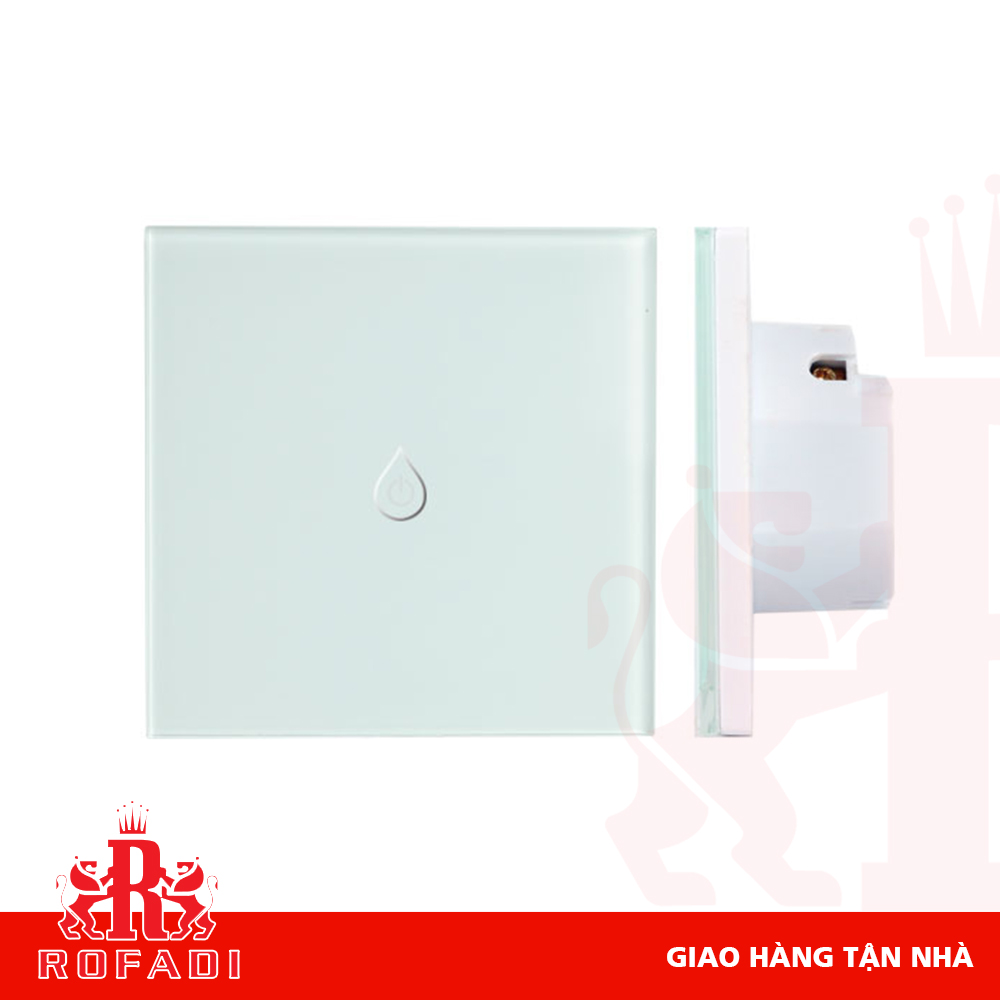  Công tắc vuông Wifi Smartlife dành cho máy nước nóng lạnh -  Dòng Classic 1 phím màu trắng 