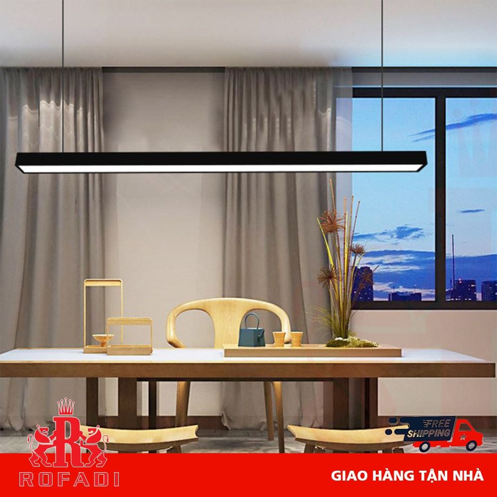 Đèn Led thả trần SONATA chữ nhật 36W ánh sáng 6000K màu đen