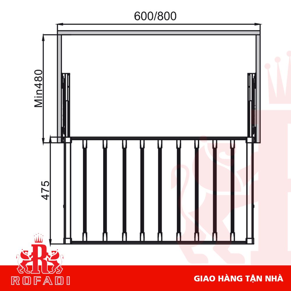 Móc treo quần 800 mm