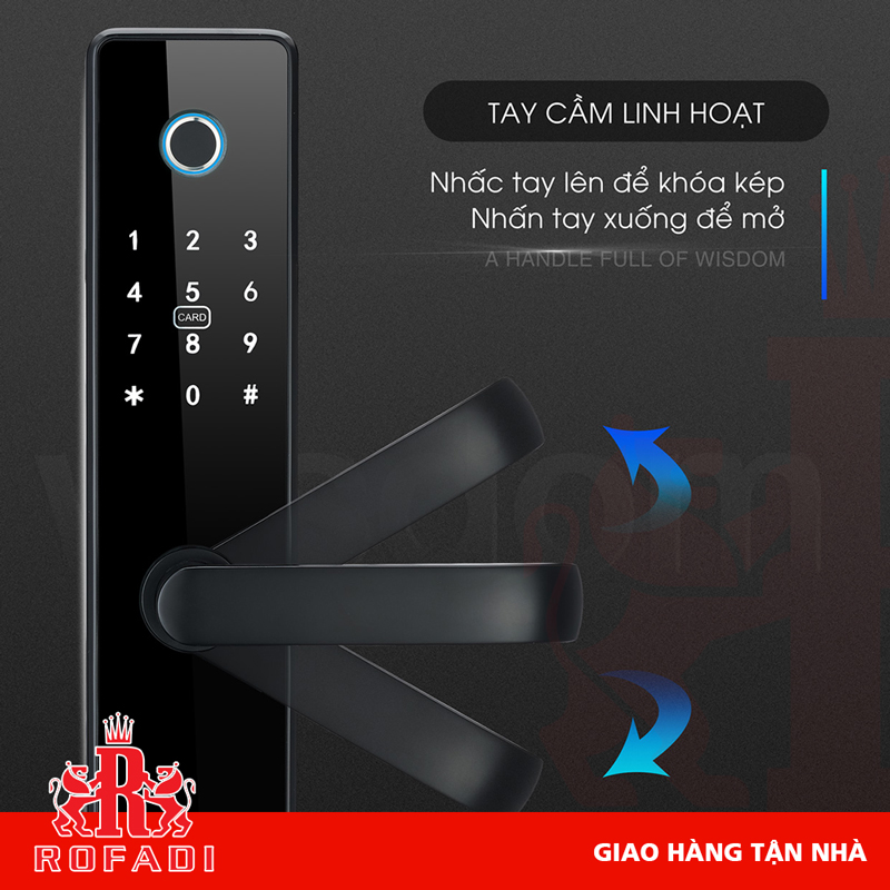  Khóa cửa thông minh Koler Q8-Plus (5 in 1) màu đen 