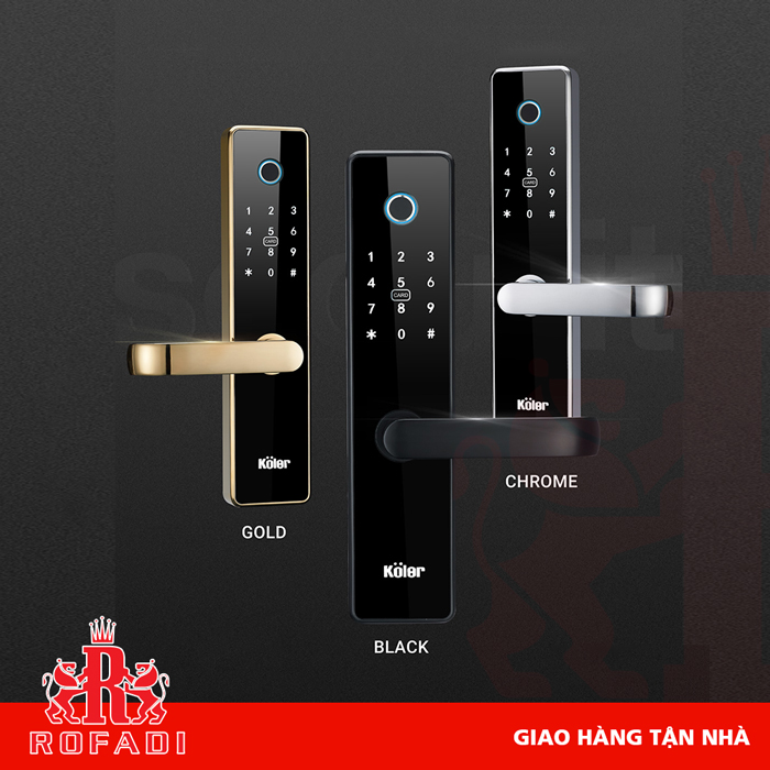  Khóa cửa thông minh Koler Q8-Plus (5 in 1) màu đen 