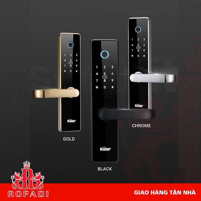 Khóa cửa thông minh Koler Q8-Plus (5 in 1) màu đen