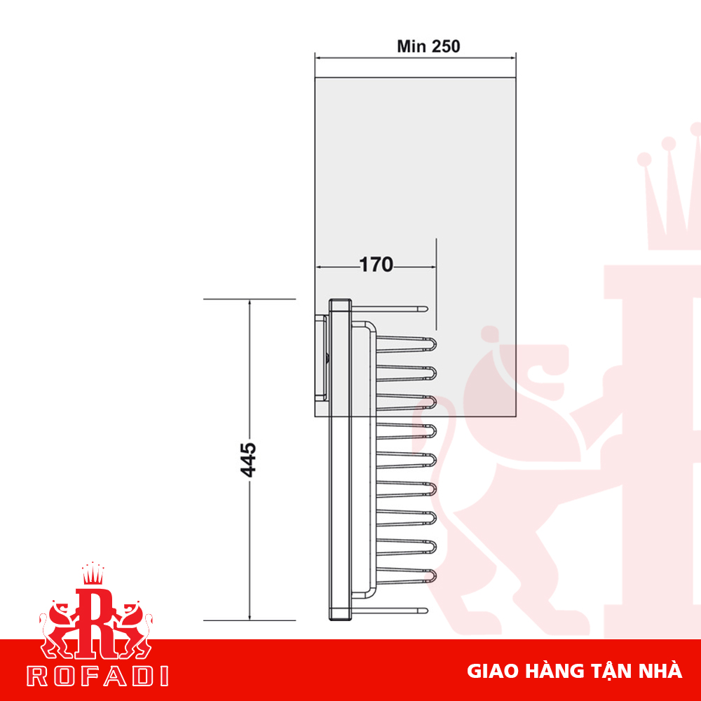  Móc Treo Dây Nịt & Cà Vạt 250mm 