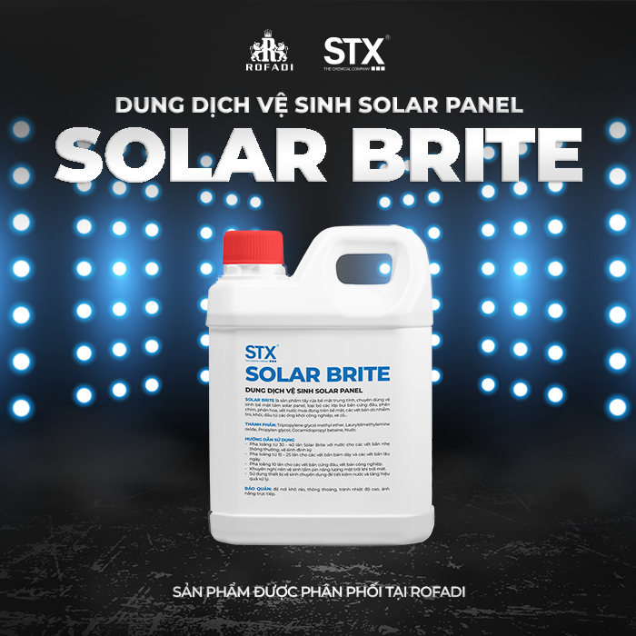  Dung dịch vệ sinh kính và tấm solar STX SOLAR BRITE 2L - 10L - 20L 