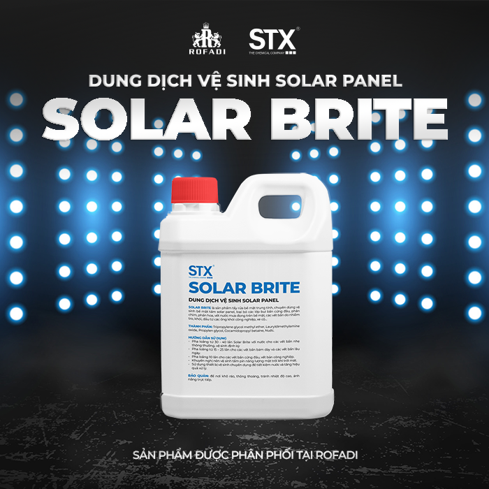 Dung dịch vệ sinh kính và tấm solar STX SOLAR BRITE 2L - 10L - 20L