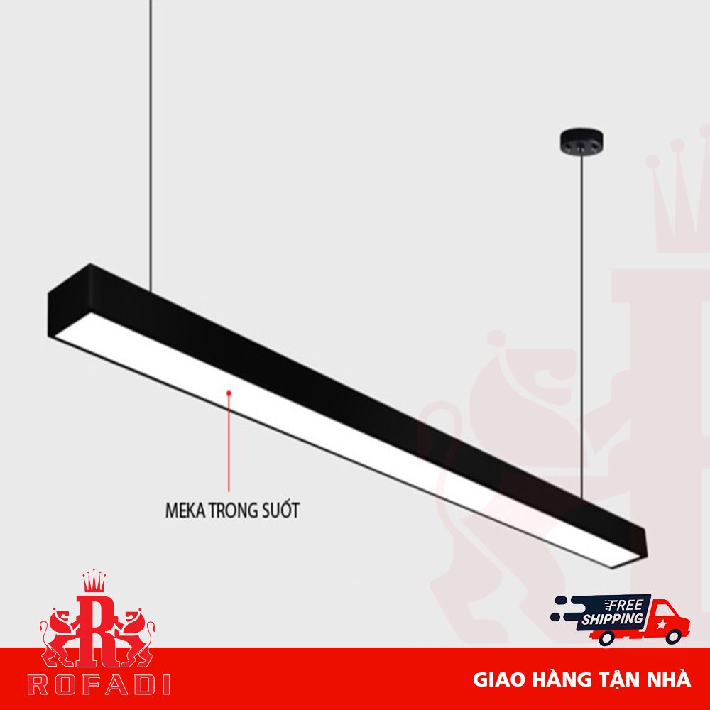 Đèn Led thả trần SONATA chữ nhật 36W ánh sáng 4000K màu đen