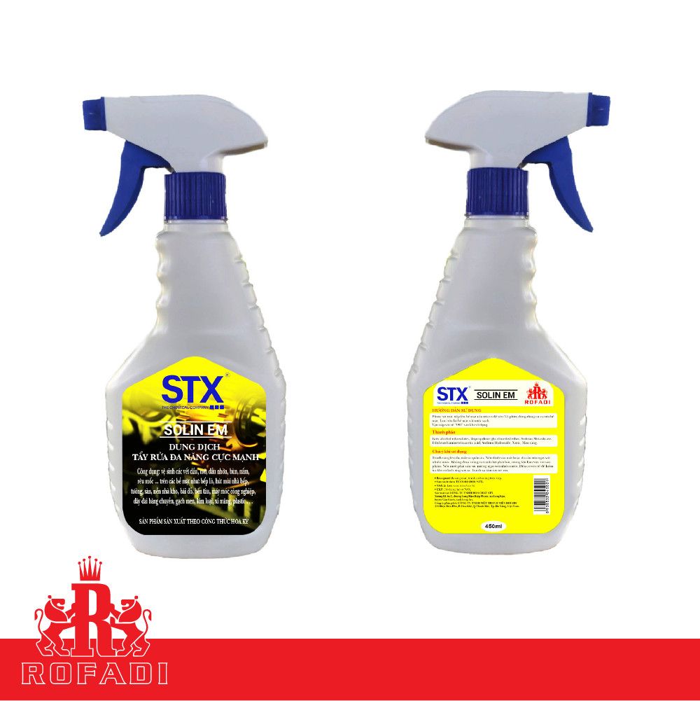 Dung dịch tẩy rửa đa năng cực mạnh STX SOLIN EM 450ML - 2L - 10L - 20L