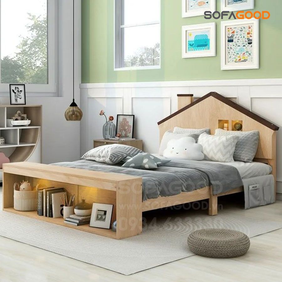 Giường trẻ Em hình ngôi nhà S512