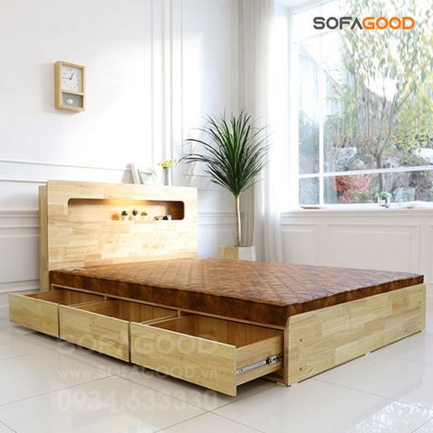 Giường ngủ gỗ tự nhiên S140 